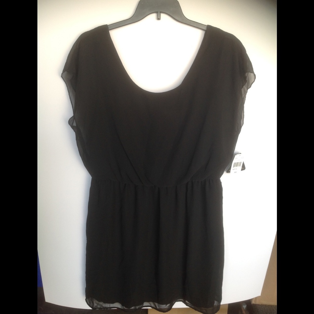 City Triangles Sheer Blouse - Black - 3X - NWT